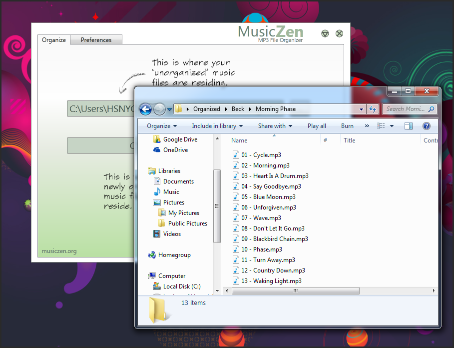 musiczen-organized-mp3-files